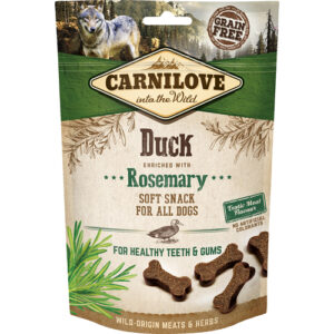 Carnilove Semi moist snack Duck 200g En blød og lækker snack til aktive hunde, ideel til hundetræning, med and & rosmarin